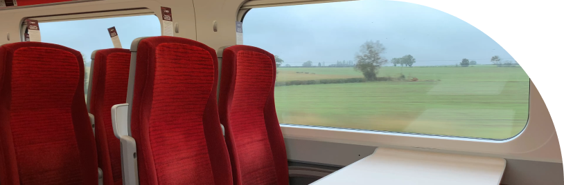 background image of the inside of the train
